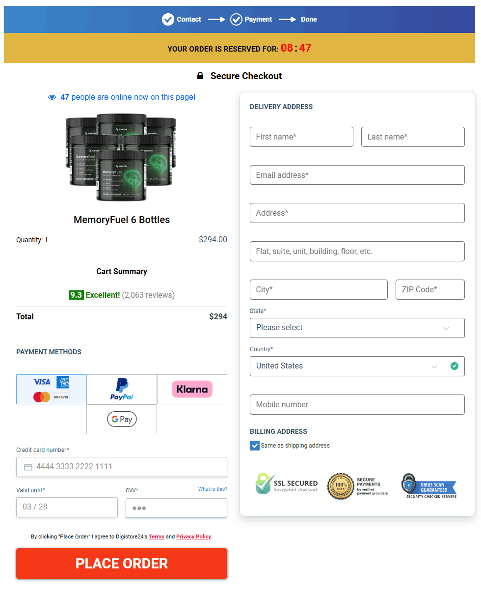 MemoryFuel-checkout-image